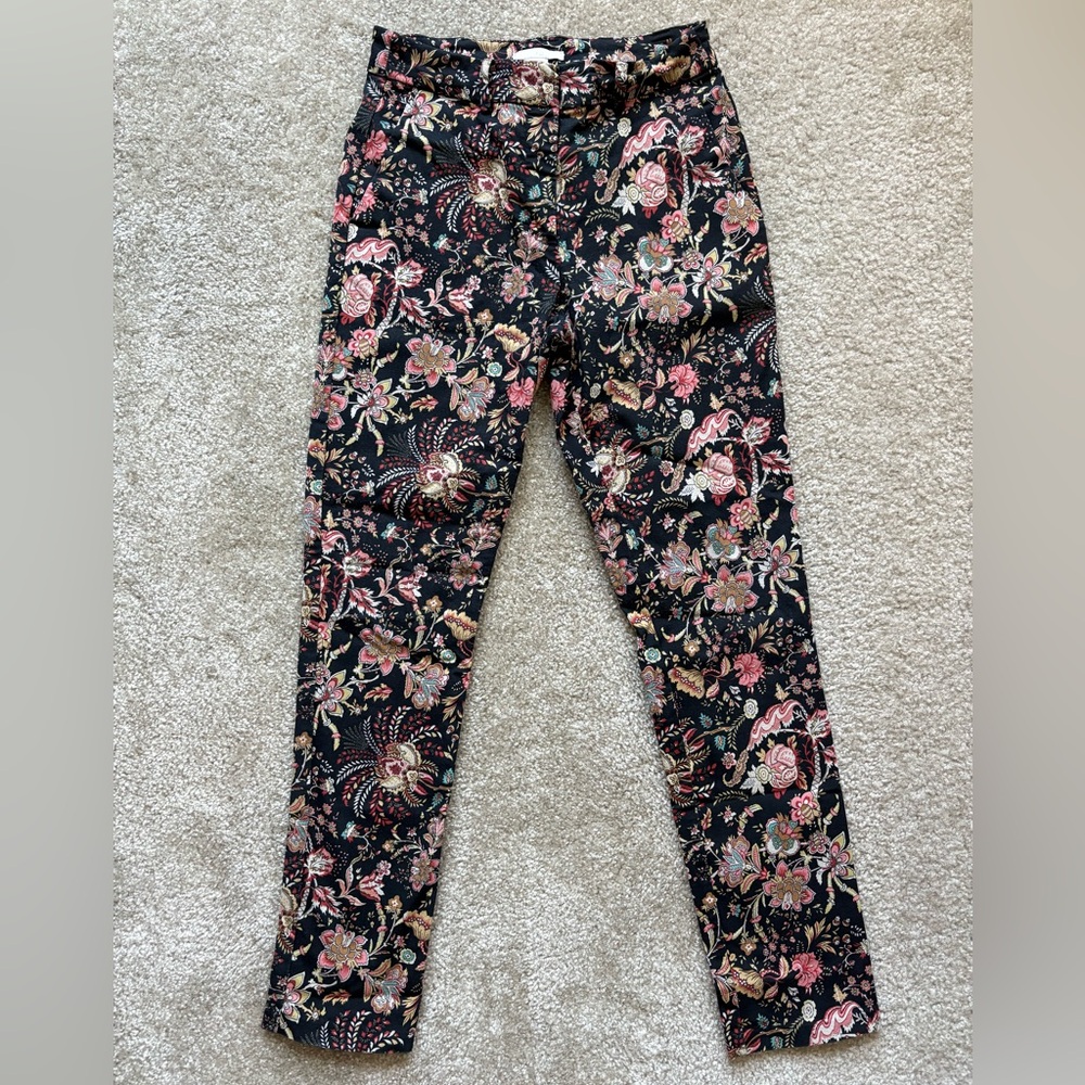 H&M Floral Slacks - Size: 4